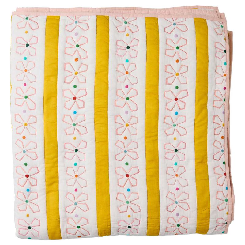 Kip&Co X Anna Spiro Daisy Chain Organic Cotton Quilted Bedspread Large image number 0